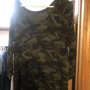 Camo baseball tee